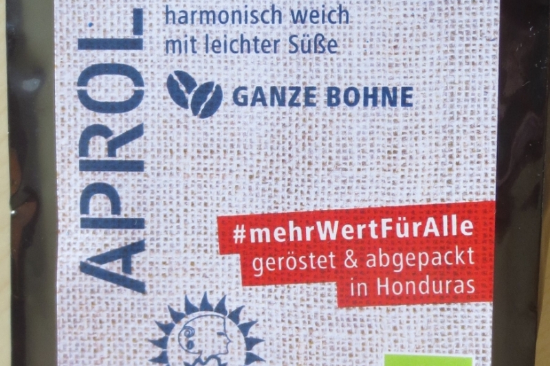 Aprolma Biocafé, geröstet und verpackt im Ursprungsland Honduras - erhältich im Weltladen Soltau